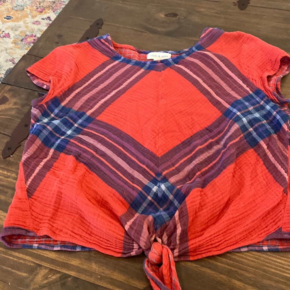 Cloth &Stone plaid top